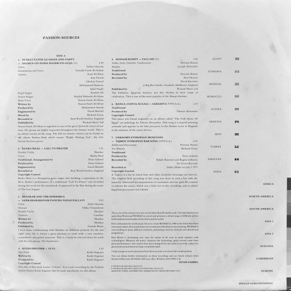 Various – Passion - Sources LP vinyl record, image 4 of 6
