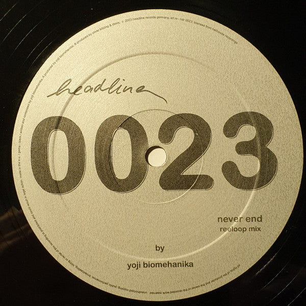 Yoji Biomehanika – Never End 12" vinyl record, image 2 of 3