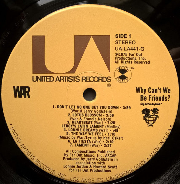 War – Why Can't We Be Friends? LP vinyl record, image 3 of 6