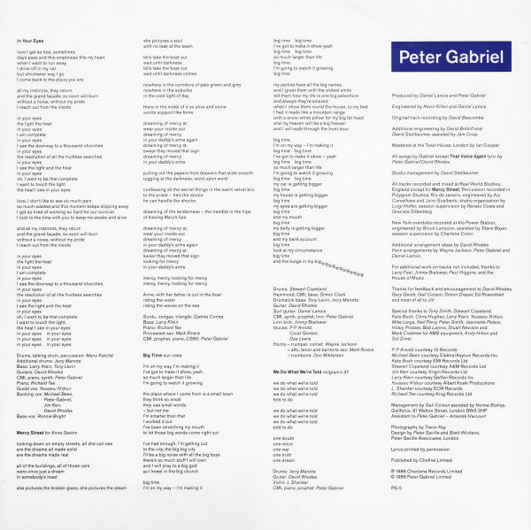 Peter Gabriel – So LP vinyl record, image 4 of 7