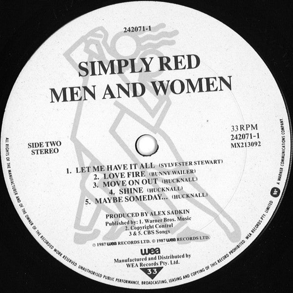 Simply Red – Men And Women LP vinyl record, image 4 of 7