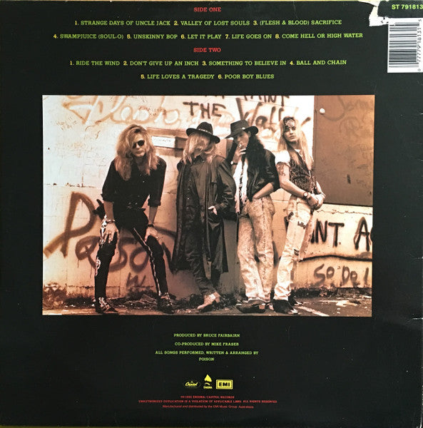 Poison – Flesh & Blood LP vinyl record, image 2 of 6