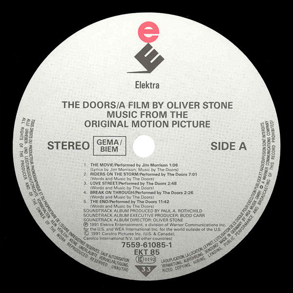The Doors – The Doors (Music From The Original Motion Picture) LP vinyl record, image 3 of 4