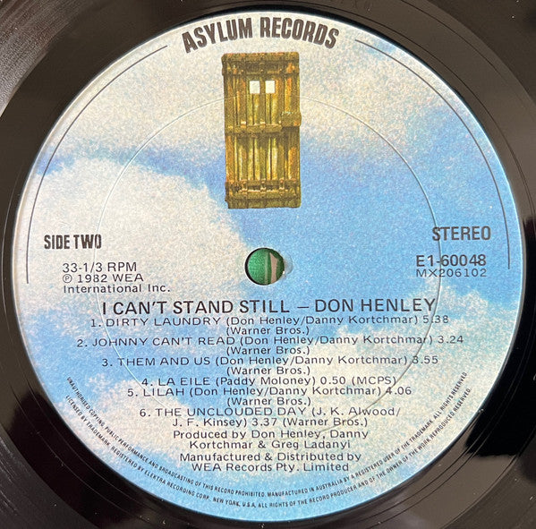 Don Henley – I Can't Stand Still LP vinyl record, image 4 of 6