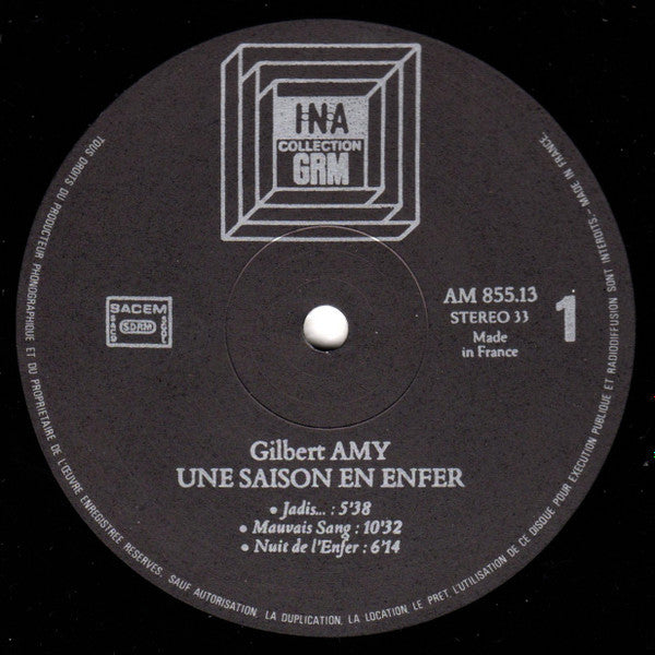 Gilbert Amy – Une Saison En Enfer LP vinyl record, image 5 of 8
