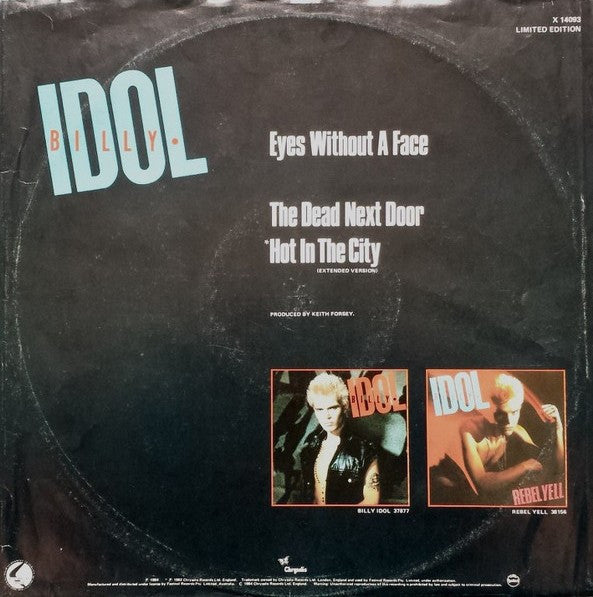 Billy Idol – Eyes Without A Face 12" vinyl record, image 2 of 4