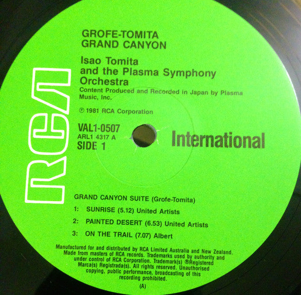 Tomita – Grand Canyon LP vinyl record, image 4 of 5