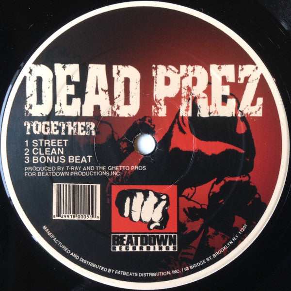 Dead Prez, Milano – Together B/W Hope You're Listening 12" vinyl record, image 3 of 3