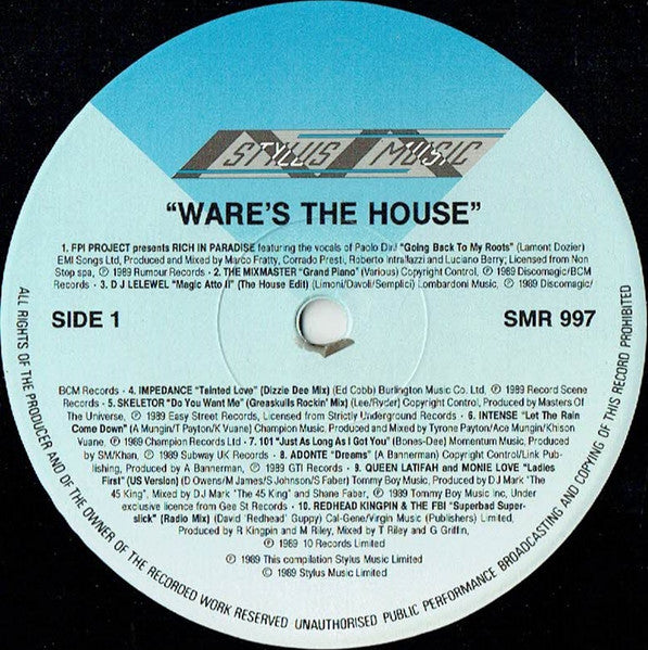 Various – Ware's The House (20 Monster House Cuts) LP vinyl record, image 3 of 4