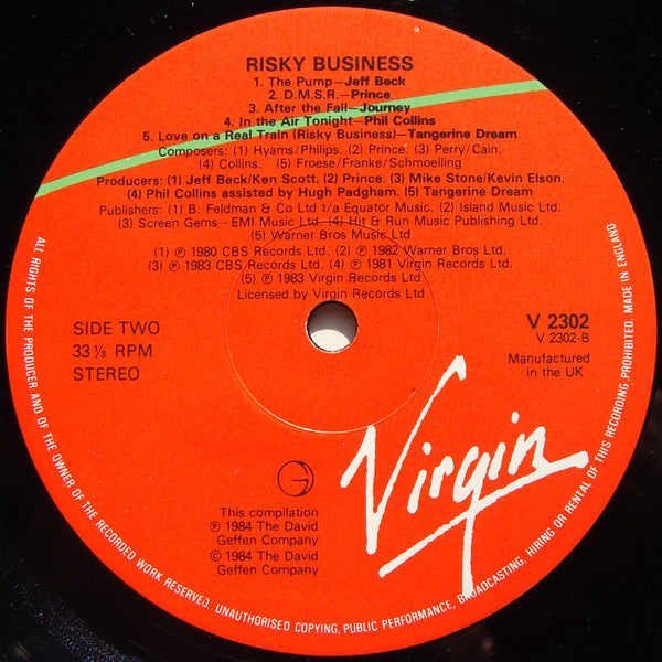 Various – Risky Business LP vinyl record, image 4 of 4