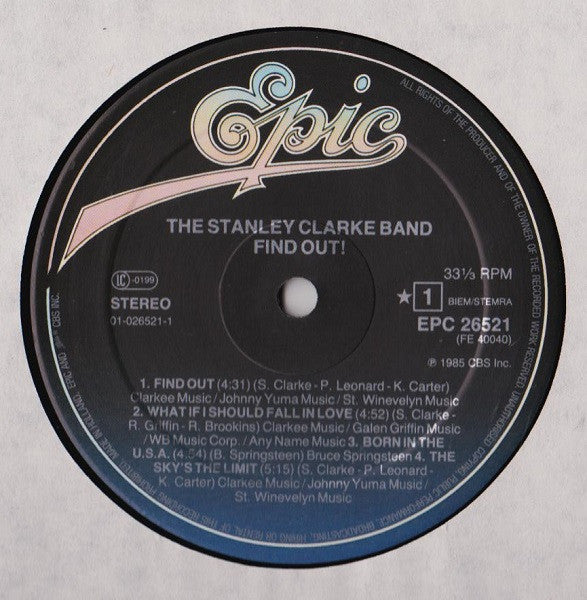 The Stanley Clarke Band – Find Out! LP vinyl record, image 3 of 6