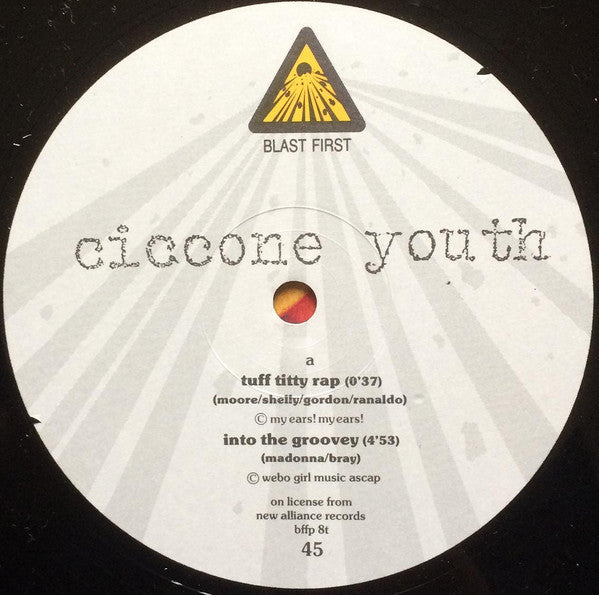 Ciccone Youth – Into The Groove(y) / Burnin' Up 12" vinyl record, image 3 of 4