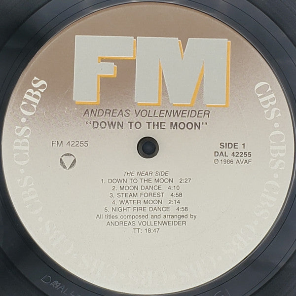 Andreas Vollenweider – Down To The Moon LP vinyl record, image 3 of 7