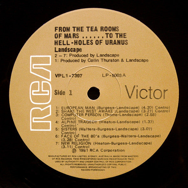 Landscape – From The Tea-Rooms Of Mars .... To The Hell-Holes Of Uranus LP vinyl record, image 2 of 3