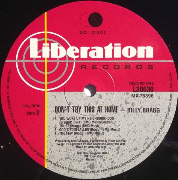 Billy Bragg – Don't Try This At Home (2xLP) LP vinyl record, image 3 of 5