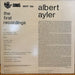 Albert Ayler – The First Recordings LP vinyl record, image 2 of 5
