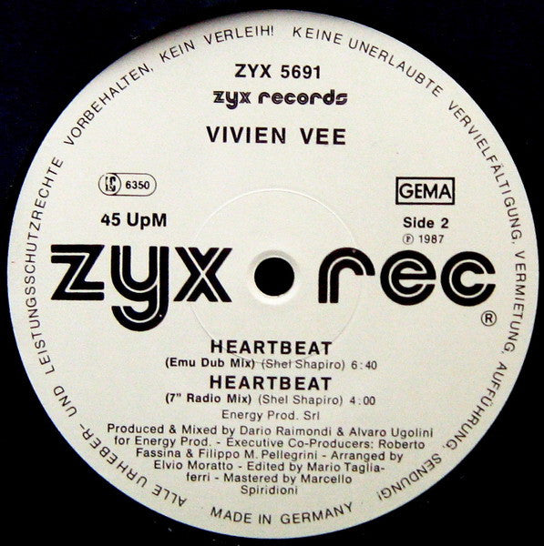 Vivien Vee – Heartbeat 12" vinyl record, image 4 of 4
