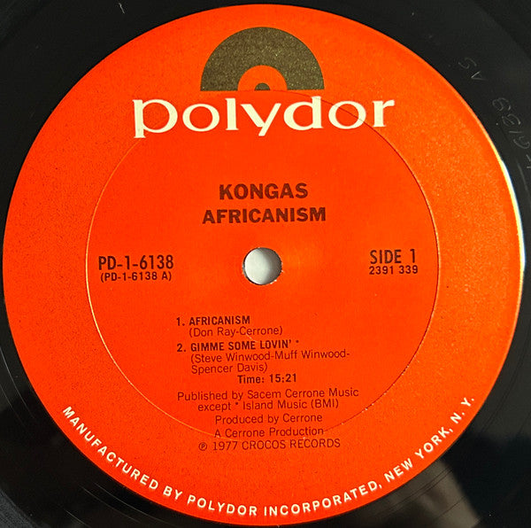 Kongas – Africanism LP vinyl record, image 3 of 4