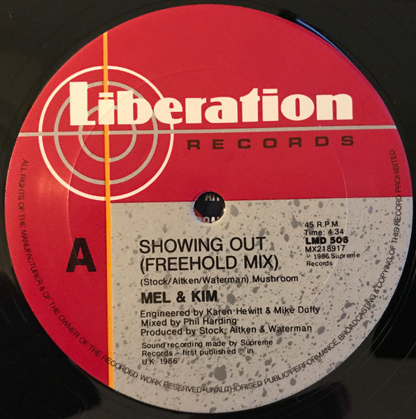 Mel & Kim – Showing Out 12" vinyl record, image 3 of 4