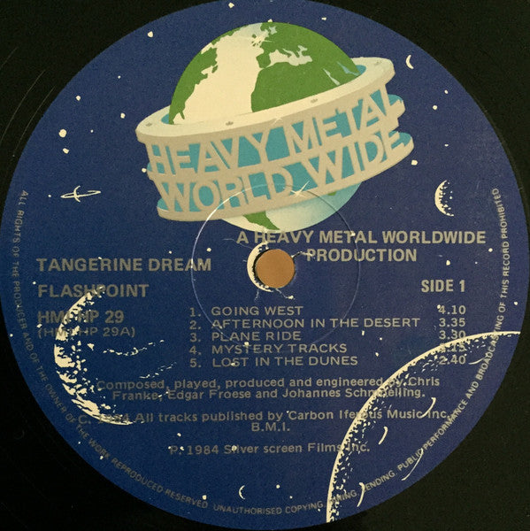 Tangerine Dream – Flashpoint LP vinyl record, image 3 of 4