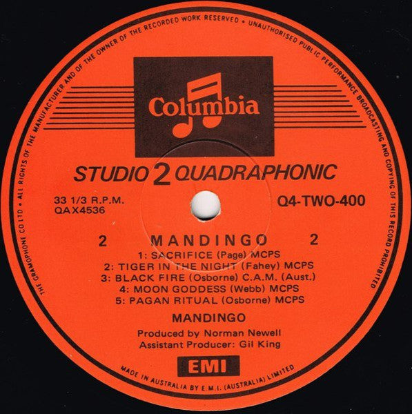Mandingo – The Primeval Rhythm Of Life LP vinyl record, image 4 of 4