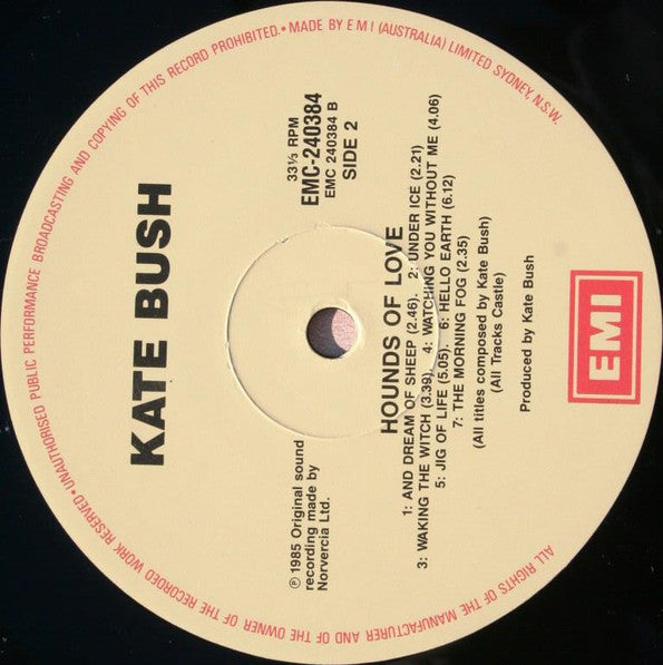 Kate Bush – Hounds Of Love LP vinyl record, image 4 of 6