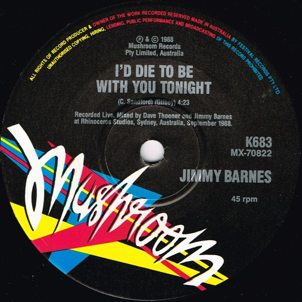 Jimmy Barnes – When A Man Loves A Woman 7" vinyl record, image 3 of 3