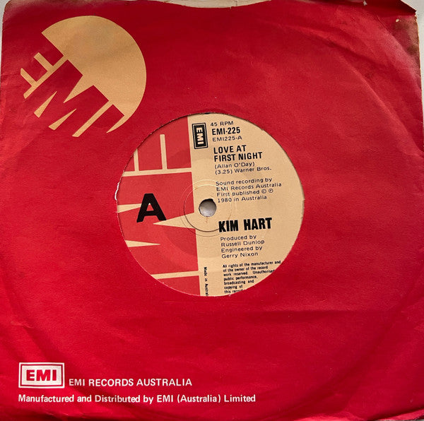 Kim Hart – Love At First Night 7" vinyl record, image 3 of 3