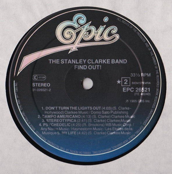 The Stanley Clarke Band – Find Out! LP vinyl record, image 4 of 6