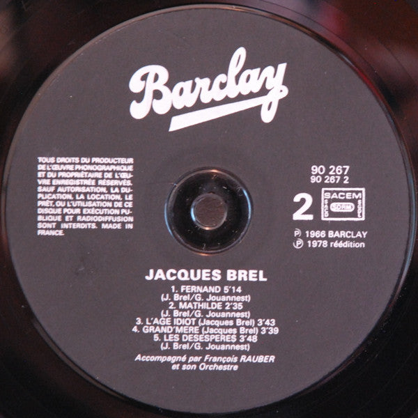 Jacques Brel – 7 - Ces Gens Là LP vinyl record, image 7 of 8