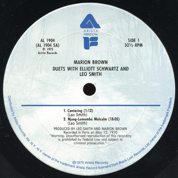 Marion Brown, Elliott Schwartz, Wadada Leo Smith – Duets (2xLP) LP vinyl record, image 5 of 8