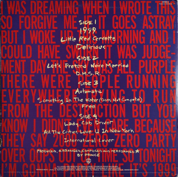 Prince – 1999 (2xLP) LP vinyl record, image 2 of 10