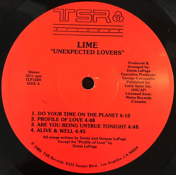 Lime – Unexpected Lovers LP vinyl record, image 2 of 5