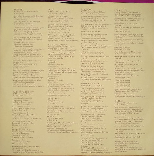 Earth, Wind & Fire – Faces (2xLP) LP vinyl record, image 10 of 10