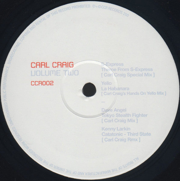 Carl Craig – Volume Two (2x12") 12" vinyl record, image 4 of 4