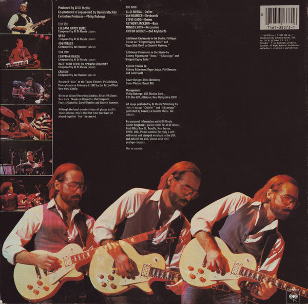 Al Di Meola – Tour De Force - "Live" LP vinyl record, image 2 of 4