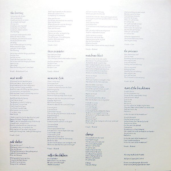 Tears For Fears – The Hurting LP vinyl record, image 6 of 6