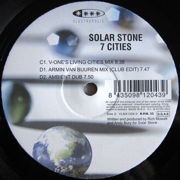 Solarstone – 7 Cities (2x12") 12" vinyl record, image 6 of 6