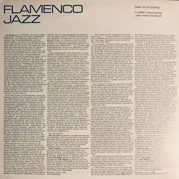 Pedro Iturralde Quintet, Paco De Lucía – Flamenco-Jazz LP vinyl record, image 2 of 6