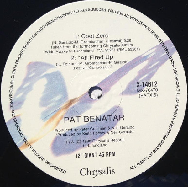 Pat Benatar – All Fired Up 12" vinyl record, image 4 of 4