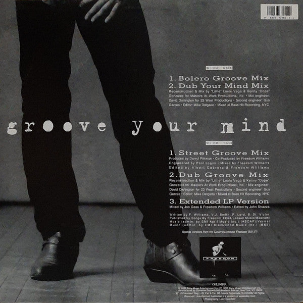 Freedom Williams – Groove Your Mind 12" vinyl record, image 2 of 4