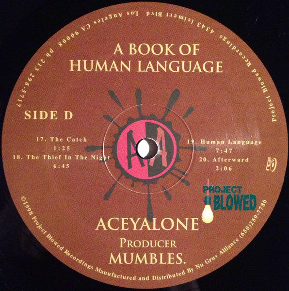 Aceyalone, Mumbles – A Book Of Human Language (2xLP) LP vinyl record, image 6 of 6