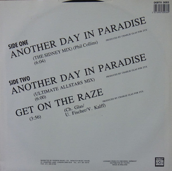 Jam Tronik – Another Day In Paradise 12" vinyl record, image 2 of 4