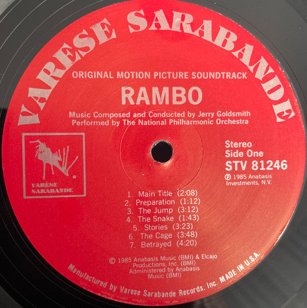 Jerry Goldsmith – Rambo: First Blood Part II (Original Motion Picture Soundtrack) LP vinyl record, image 3 of 4