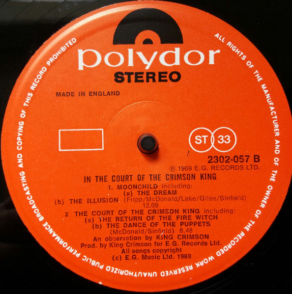 King Crimson – In The Court Of The Crimson King (An Observation By King Crimson) LP vinyl record, image 6 of 7