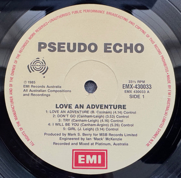 Pseudo Echo – Love An Adventure LP vinyl record, image 4 of 7