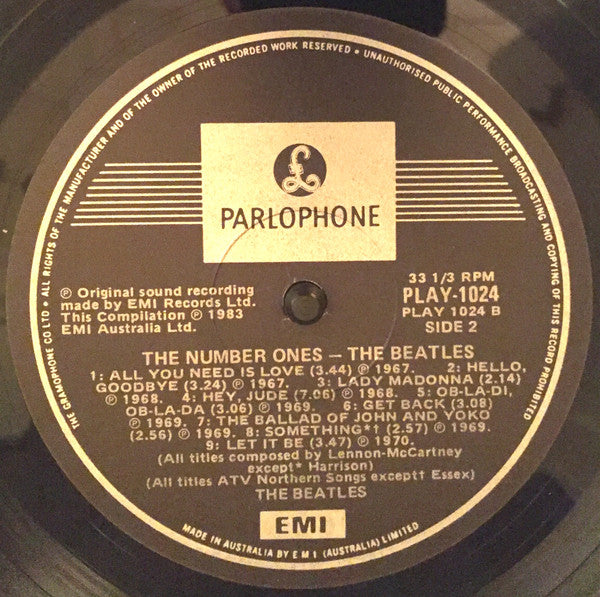 The Beatles – The Number Ones LP vinyl record, image 4 of 9