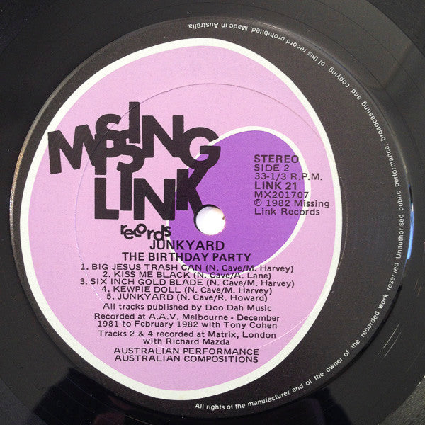 The Birthday Party – Junkyard LP vinyl record, image 4 of 6