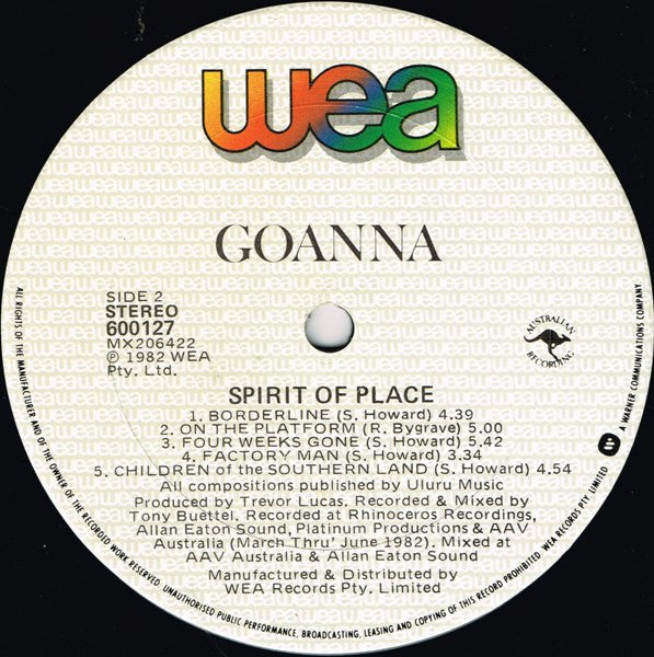 Goanna – Spirit Of Place LP vinyl record, image 7 of 10