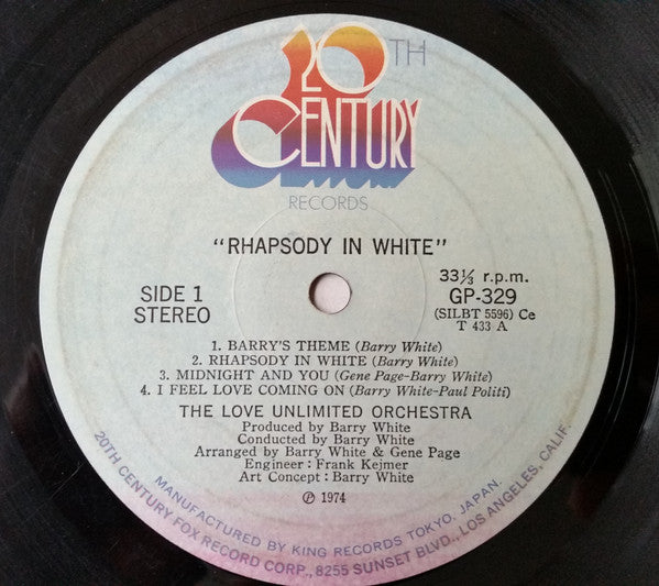 Love Unlimited Orchestra – Rhapsody In White LP vinyl record, image 4 of 5